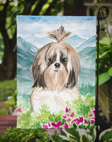 Mountain Flowers Shih Tzu Flag Garden Size CK2521GF