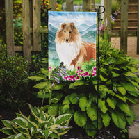 Mountain Flowers Smooth Collie Flag Garden Size CK2525GF