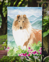 Mountain Flowers Smooth Collie Flag Garden Size CK2525GF