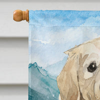 Mountain Flowers Golden Retriever Flag Canvas House Size CK2536CHF