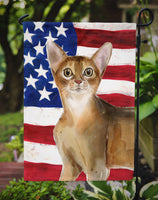 Abyssinian American Flag Flag Garden Size CK3027GF