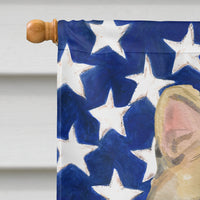 American Shorthair Brown Tabby American Flag Flag Canvas House Size CK3028CHF