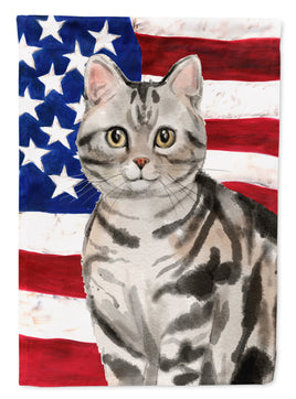 American Shorthair American Flag Flag Canvas House Size CK3029CHF