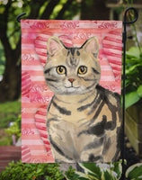 American Shorthair Brown Tabby Cat Love Flag Garden Size CK3043GF