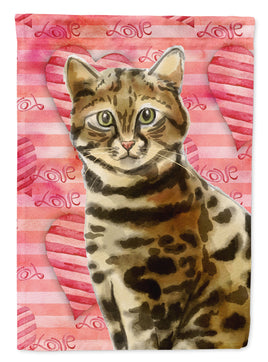 Bengal Cat Love Flag Garden Size CK3045GF