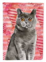 British Shorthair Cat Love Flag Canvas House Size CK3048CHF