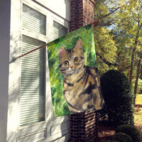 American Shorthair Brown Tabby Shamrock Flag Canvas House Size CK3058CHF