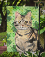 American Shorthair Brown Tabby Shamrock Flag Garden Size CK3058GF