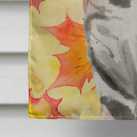 American Shorthair Fall Leaves Flag Canvas House Size CK3074CHF