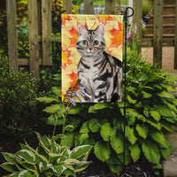 American Shorthair Fall Leaves Flag Garden Size CK3074GF