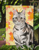 American Shorthair Fall Leaves Flag Garden Size CK3074GF