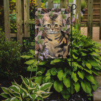 American Shorthair Brown Tabby Pine Cones Flag Garden Size CK3088GF