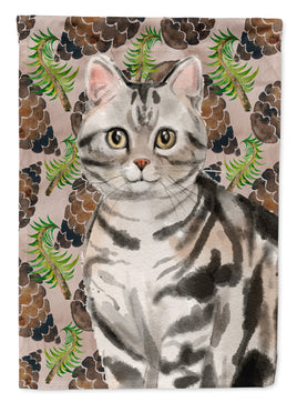 American Shorthair Pine Cones Flag Garden Size CK3089GF