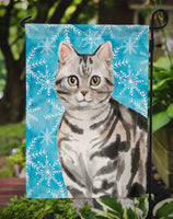 American Shorthair Winter Snowflake Flag Garden Size CK3104GF