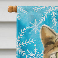 Bengal Winter Snowflake Flag Canvas House Size CK3105CHF