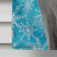 Blue Russian Winter Snowflake Flag Canvas House Size CK3106CHF