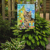 American Shorthair Brown Tabby Christmas Presents Flag Garden Size CK3118GF