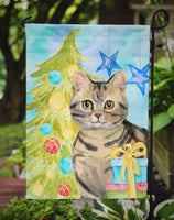 American Shorthair Brown Tabby Christmas Presents Flag Garden Size CK3118GF