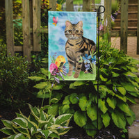 American Shorthair Brown Tabby Easter Eggs Flag Garden Size CK3133GF