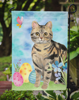 American Shorthair Brown Tabby Easter Eggs Flag Garden Size CK3133GF