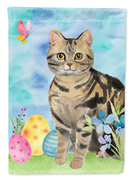 American Shorthair Brown Tabby Easter Eggs Flag Garden Size CK3133GF