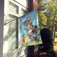 American Shorthair Easter Eggs Flag Canvas House Size CK3134CHF