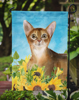 Abyssinian in Sunflowers Flag Garden Size CK3147GF