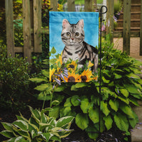 American Shorthair in Sunflowers Flag Garden Size CK3149GF