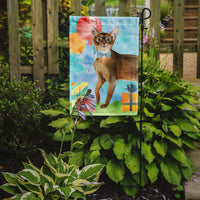 Abyssinian Happy Birthday Flag Garden Size CK3162GF