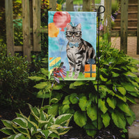 American Shorthair Happy Birthday Flag Garden Size CK3164GF