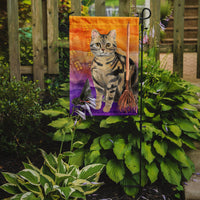 American Shorthair Brown Tabby Halloween Flag Garden Size CK3178GF