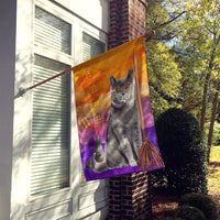 British Shorthair Halloween Flag Canvas House Size CK3183CHF