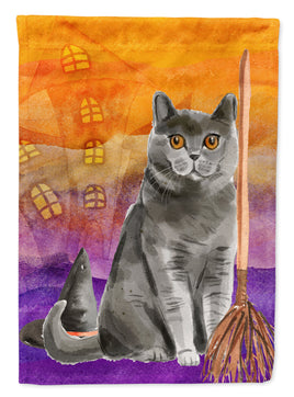 British Shorthair Halloween Flag Canvas House Size CK3183CHF