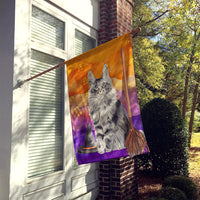 Maine Coon Halloween Flag Canvas House Size CK3184CHF