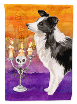 Hallween Border Collie Flag Canvas House Size CK3207CHF