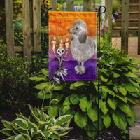 Hallween Silver Poodle Flag Garden Size CK3219GF