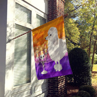 Hallween Silver Poodle Flag Canvas House Size CK3220CHF