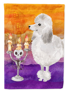 Hallween Silver Poodle Flag Garden Size CK3220GF