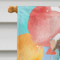 Happy Birthday English Bulldog Flag Canvas House Size CK3250CHF