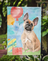 Happy Birthday Fawn French Bulldog Flag Garden Size CK3251GF