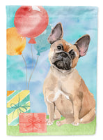 Happy Birthday Fawn French Bulldog Flag Garden Size CK3251GF