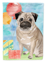 Happy Birthday Pug Flag Canvas House Size CK3260CHF