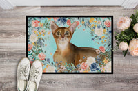 Abyssinian Spring Flowers Indoor or Outdoor Mat 18x27 CK3386MAT