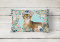 Abyssinian Spring Flowers Canvas Fabric Decorative Pillow CK3386PW1216