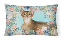 Abyssinian Spring Flowers Canvas Fabric Decorative Pillow CK3386PW1216