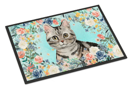 American Shorthair Spring Flowers Indoor or Outdoor Mat 24x36 CK3388JMAT