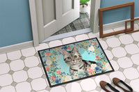 American Shorthair Spring Flowers Indoor or Outdoor Mat 18x27 CK3388MAT