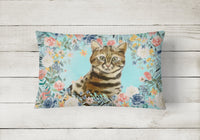 Bengal Spring Flowers Canvas Fabric Decorative Pillow CK3389PW1216