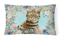 Bengal Spring Flowers Canvas Fabric Decorative Pillow CK3389PW1216