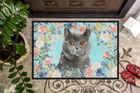 British Shorthair Spring Flowers Indoor or Outdoor Mat 24x36 CK3392JMAT